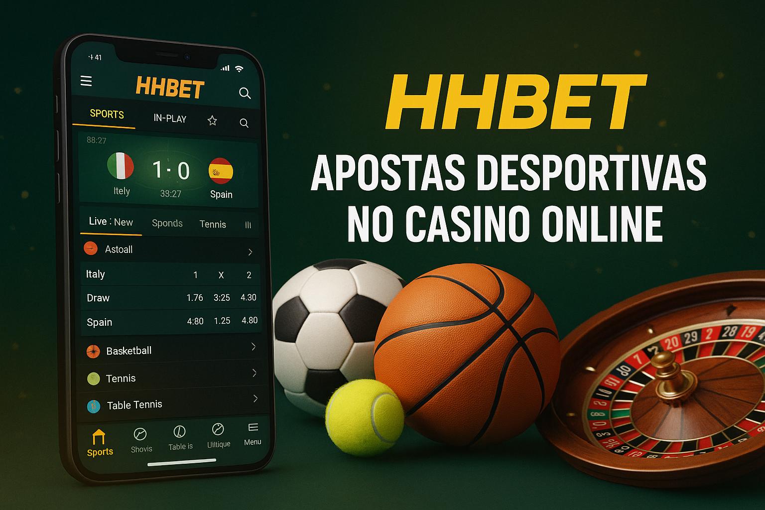 Aposte em apostas esportivas no cassino online HHBET